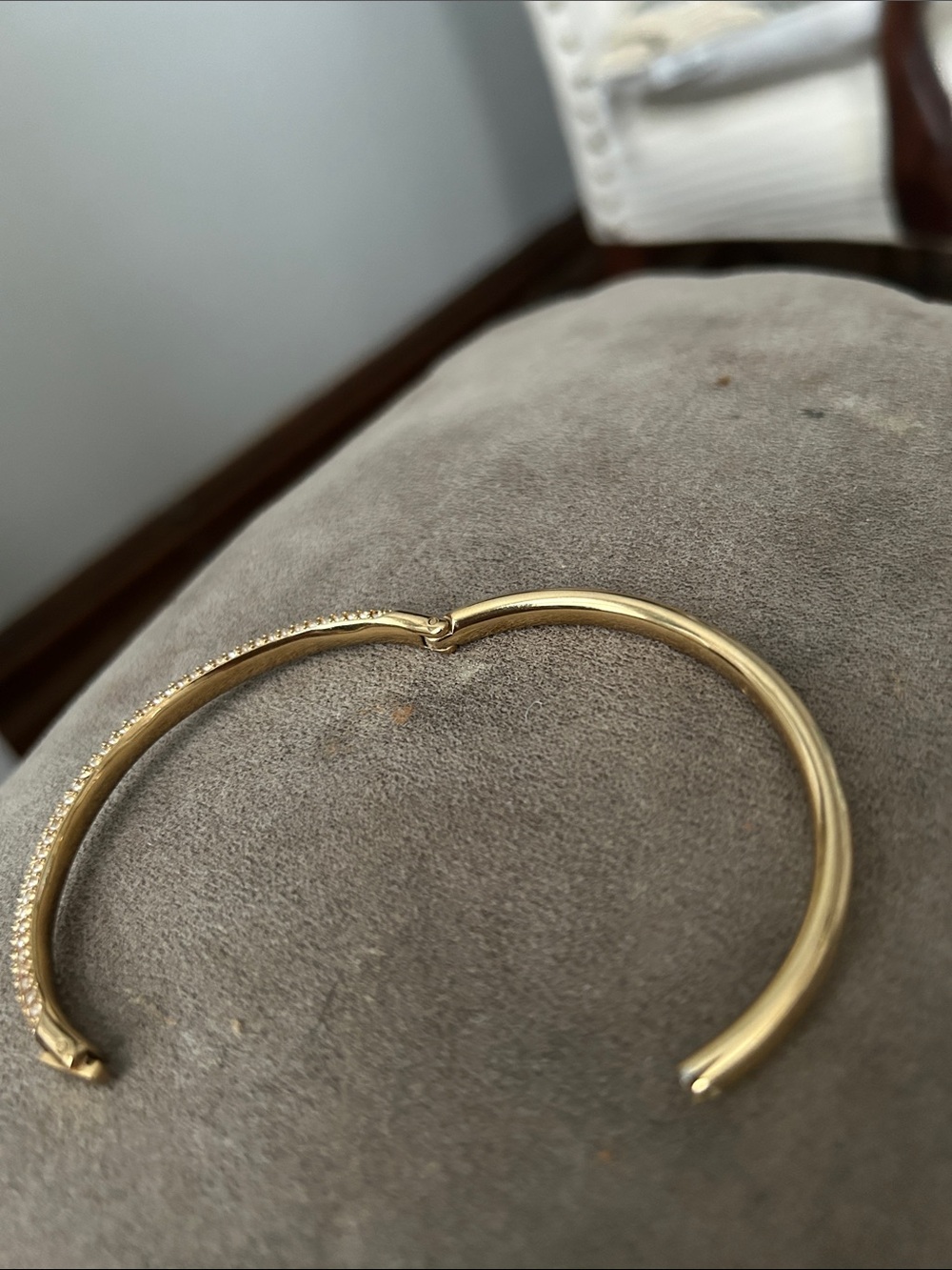 Swarovski gold plated hinged bangle bracelet - Picture 5 of 5